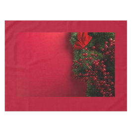 Nappe couronne de noël avec baies rouges