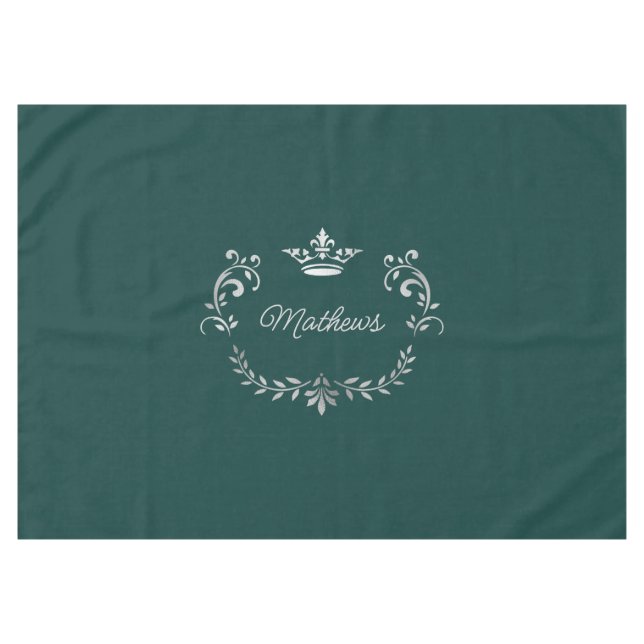 Nappe Couronne turquoise Crest Personnalisé (Devant (Horizontal))
