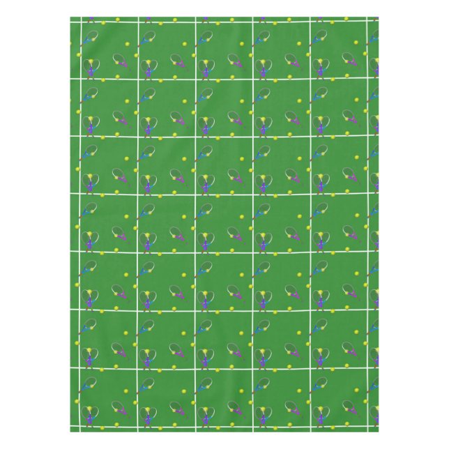 Nappe Court de tennis avec raquettes et balles (Devant)