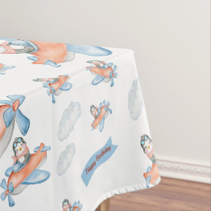 Nappe Coute Penguin Avion fête d'anniversaire
