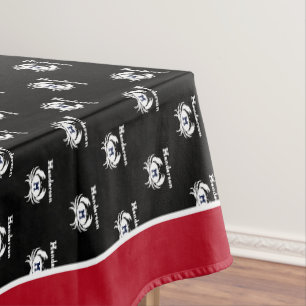 Nappe Crabe rouge noir blanc monogramme Côte marine