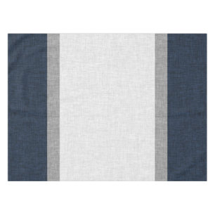 Nappe Crochet gris bleu foncé blanc à rayures