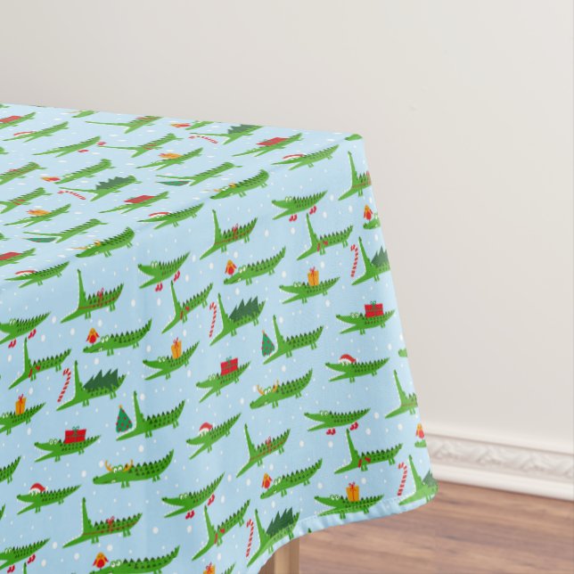 Nappe Crocodiles festifs dans les costumes de Noël Motif (In Situ)