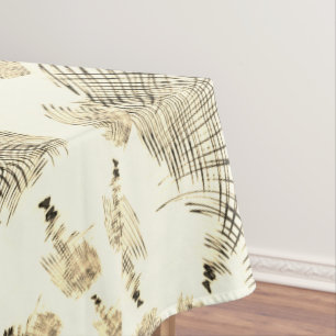 Nappe Croisé brun écrou ou kaki courbe traces beige