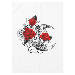 Nappe Croissant mécanique avec roses rouges