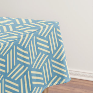 Nappe Cubes d'illusion optique Abstraite rétro Motif ble