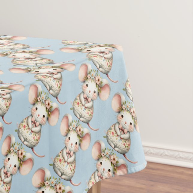 Nappe Cuisine Florale Souris Couronne Fleur (In Situ)