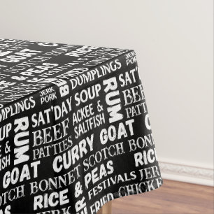 Nappe Cuisine jamaïcaine Typographique Caribbean Restaur