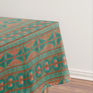 Nappe Cuivre du sud-ouest Turquoise Motif géométrique Gr