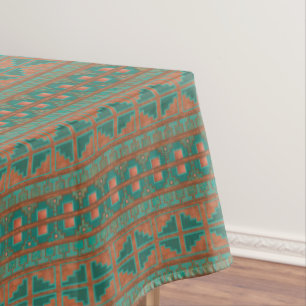 Nappe Cuivre du sud-ouest Turquoise Motif géométrique Mo