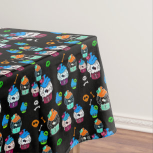 Nappe Cupcakes crâne gothique Kawaii