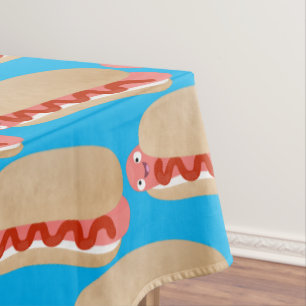 Nappe Curieux hot dog Weiner dessin animé