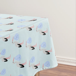 Nappe Cute Blue Baby Boy Baby shower de cigogne