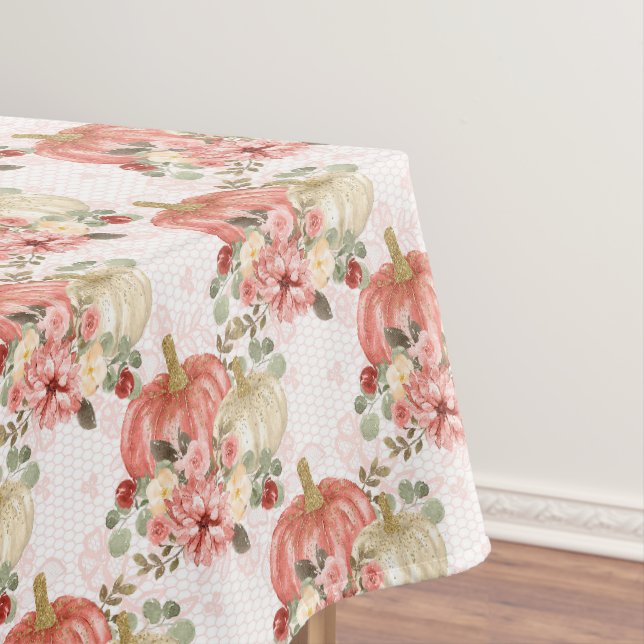 Nappe Cute Blush Crème rose Citrouille Floral Beehive Gi (In Situ)