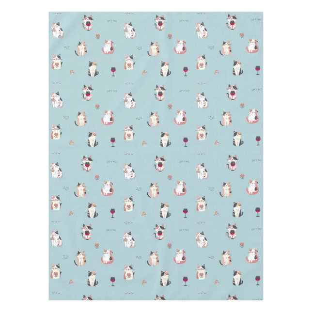 Nappe Cute Chat & Vin (Devant)