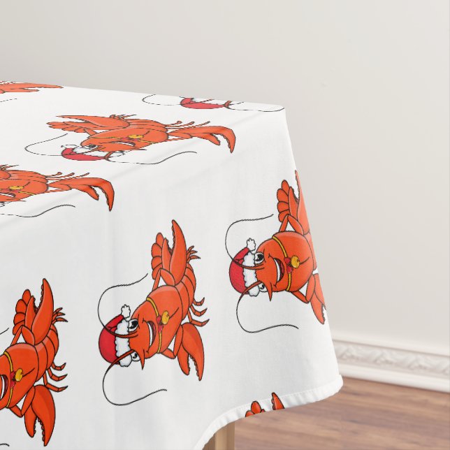 Nappe Cute joyeux homard portant le dessin du casquette  (In Situ)