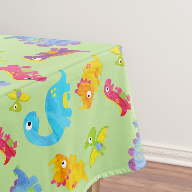 Nappe Cute Light Pastel Green Baby Dinosaur Anniversaire (In Situ)
