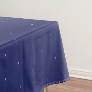 Nappe Cute marine bleu blanc flocons de neige élégant ch