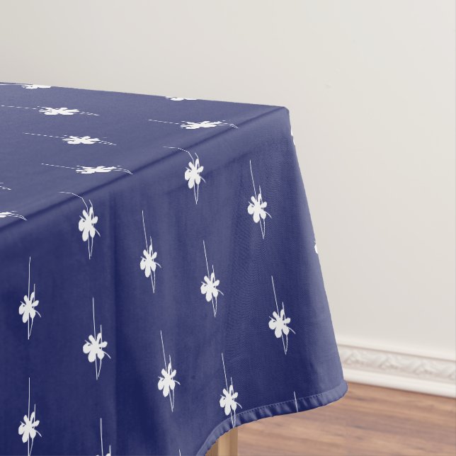 Nappe Cute marine bleu blanc flocons de neige élégant ch (In Situ)