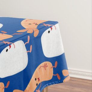Nappe Cute sushi riz crevettes amis dessin animé
