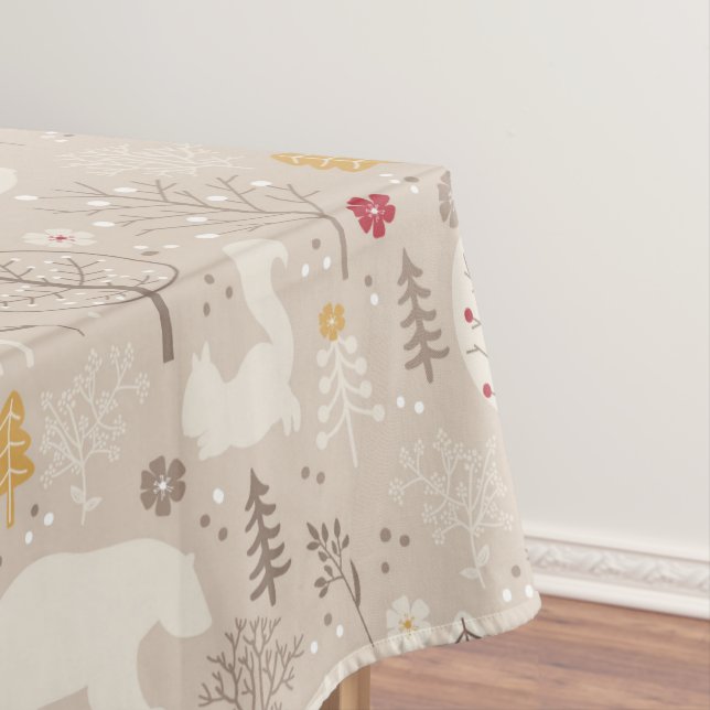 Nappe Cute Woodland Animaux Nordic Motif Noël (In Situ)