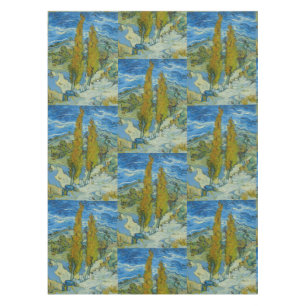 Nappe Cyprès de Van Gogh - Ciel bleu tourbillonnant