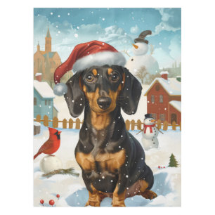 Nappe Dachshund Winter Wonderland Christmas Joy