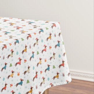 Nappe Dachshunds dans le Motif des pulls de Noël