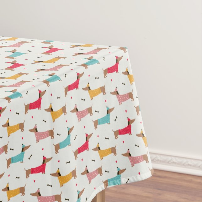 Nappe Dachshunds en Sweaters Motif de vacances (In Situ)