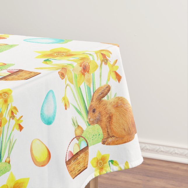 Nappe Daffodiques de lapin de Pâques printemps (In Situ)
