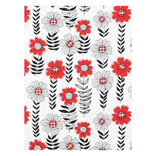 Nappe Daisy dooda en rouge et noir (Devant)