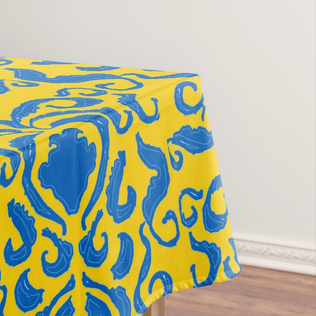 Nappe Damask Ukraine Énergification jaune de la liberté  (In Situ)