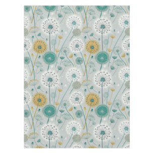 Nappe Dandelion Whimsical - Jaune, Blanc & Turquoise