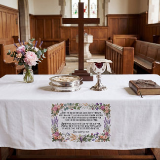 Nappe de communion à fausse broderie Luke 22:19-20