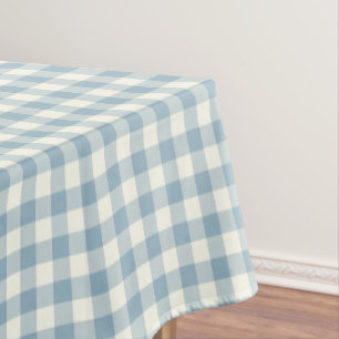Nappe de coton de guingan de bleu bleu vert