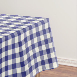 Nappe de coton de guingan de bleu royal
