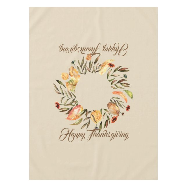 Nappe de couronnes d'automne de Thanksgiving (Devant)