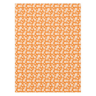 Nappe de fleurs d'ananas blanc orange graphique