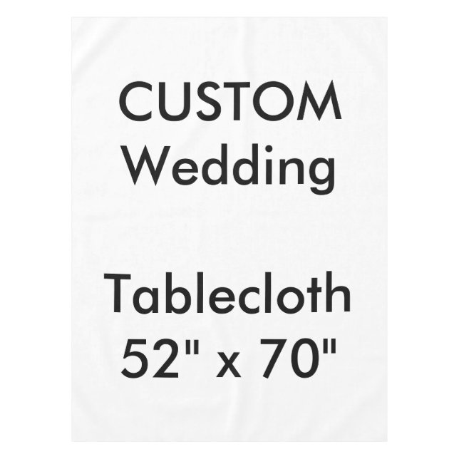 Nappe de mariage personnalisée 52" x 70" (Devant)