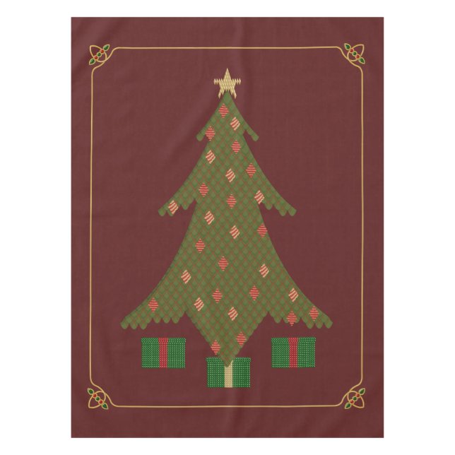 Nappe de Noël à carreaux (Devant)