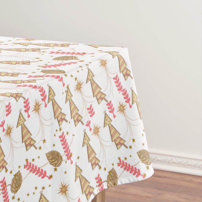 Nappe de Noël, Joyeux Arbres d'or de Noël (In Situ)