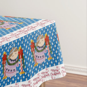 Nappe de Noël, Joyeux Noël, Ange