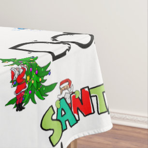 Nappe de Noël, Père Noël vient dans votre ville