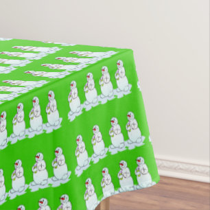 Nappe de Noël, Soif Snowman vert