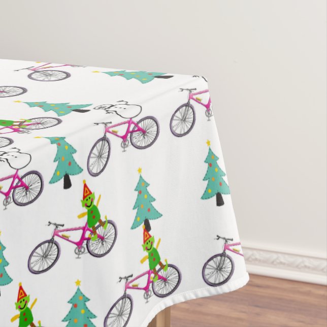 Nappe de Noël, Vélos Snowman Trees (In Situ)
