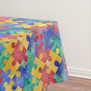 Nappe de puzzle de sensibilisation sur l'autisme
