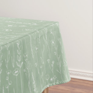 Nappe de salle de fête pour bébé à fleurs sauvages