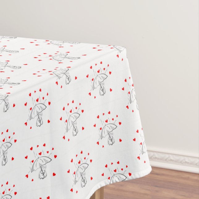 Nappe de table de la Saint-Valentin parapluie coeu (In Situ)