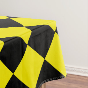 Nappe d'échecs noir et jaune