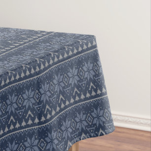 Nappe Décor blanc et bleu scandinave